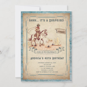 Funny 40th Mannen Birthday Party Kaart