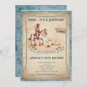 Funny 40th Mannen Birthday Party Kaart (Voorkant / Achterkant)