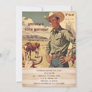 Funny 40th Mannen Birthday Party Kaart