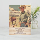 Funny 40th Mannen Birthday Party Kaart (Staand voorkant)