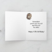 Funny 40th Old Age Birthday Squirrel Inspirerend Kaart (Binnen)