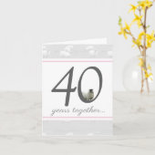 Funny 40th ruby verjaardagskaart voor man/vrouw kaart (Gele Bloem)