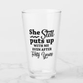 Funny 40th Wedding Jubileum Glas (Voorkant)