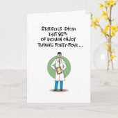 Funny 44th Birthday Card voor haar Kaart (Gele Bloem)