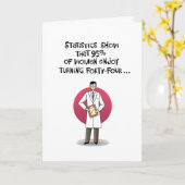 Funny 44th Birthday Card voor haar Kaart (Gele Bloem)