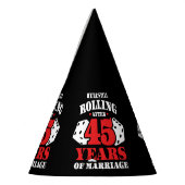 Funny 45e Jubileum koppels getrouwd 45 jaar Feesthoedjes (Links)