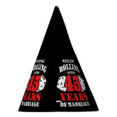 Funny 45e Jubileum koppels getrouwd 45 jaar Feesthoedjes (Rechts)