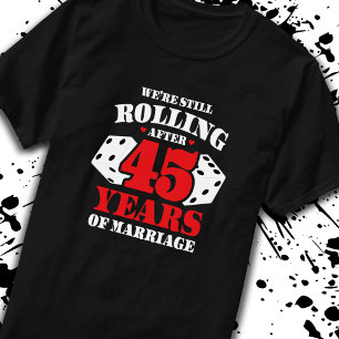 Funny 45e Jubileum koppels getrouwd 45 jaar T-shirt
