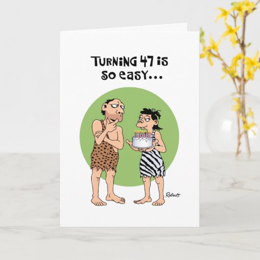 Funny 47th Birthday Greeting Kaart (Gele Bloem)