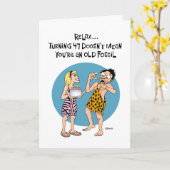 Funny 47th Birthday Kaart (Gele Bloem)