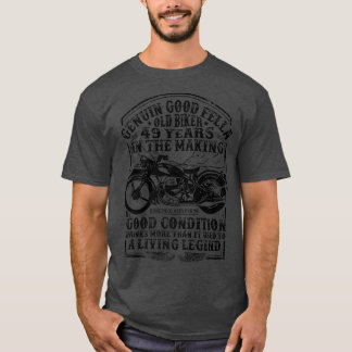 Funny 49 Years Old Biker Retro Style Classic Motor T-shirt