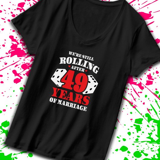 Funny 49e Jubileum koppels getrouwd 49 jaar T-shirt