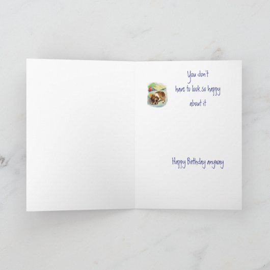 Funny 49th Birthday, Cute but Sad Boxer Dog Kaart (Binnen)