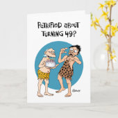 Funny 49th Birthday Kaart (Gele Bloem)