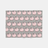 Funny 4 Cartoon Illustratie Varken Kies Kleur FB Fleece Deken (Voorkant (Horizontaal))