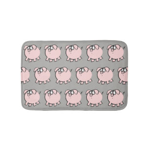 Funny 4 Cartoon Illustratie Varken Kies Kleurpad Badmat