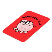 Funny 4 Cartoon Illustration Pig Year 2019 Magneet (Linkerzijde)