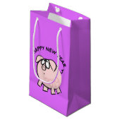 Funny 4 Cartoon Pig. 2019 Small Gift Bag Klein Cadeauzakje (Voorkant Gekanteld)