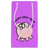 Funny 4 Cartoon Pig. 2019 Small Gift Bag Klein Cadeauzakje (Voorkant)