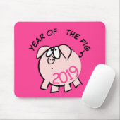 Funny 4 Cartoon Varkenshaar 2019 Kies KleurmuisP Muismat (Met muis)