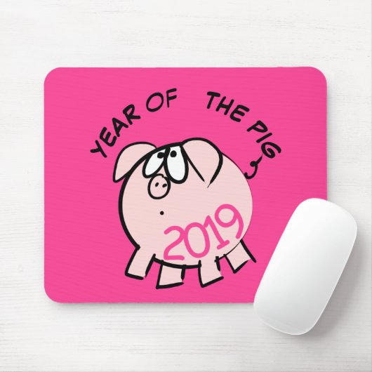 Funny 4 Cartoon Varkenshaar 2019 Kies KleurmuisP Muismat (Met muis)