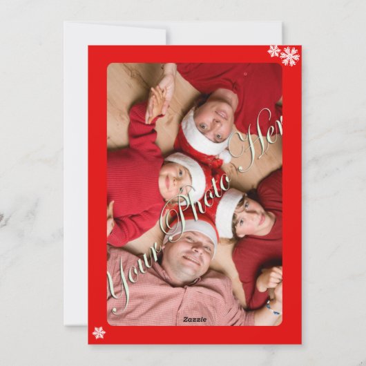 Funny 4-fotokerstkaart feestdagenkaart (Achterkant)