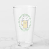 Funny 4 Leaf Clover Beer Glas (Achterkant)
