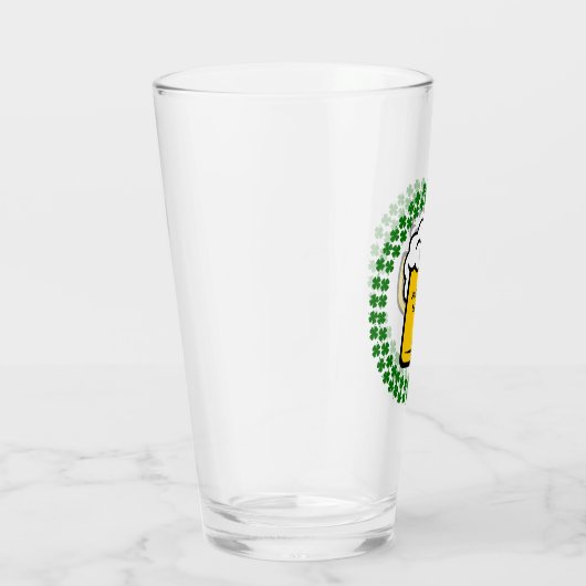 Funny 4 Leaf Clover Beer Glas (Rechts)