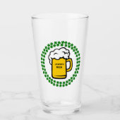 Funny 4 Leaf Clover Beer Glas (Voorkant)