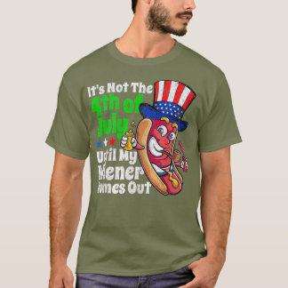 Funny 4e juli Hot Dog Wiener komt uit Volwassenen T-shirt