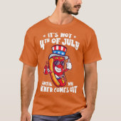 Funny 4e juli Hot Dog Wiener komt uit Volwassenen T-shirt (Voorkant)