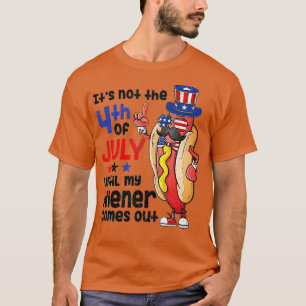 Funny 4e juli Hot Dog Wiener komt uit Volwassenen T-shirt