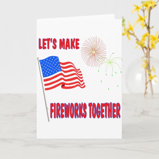 Funny 4e juli kaart (Gele Bloem)