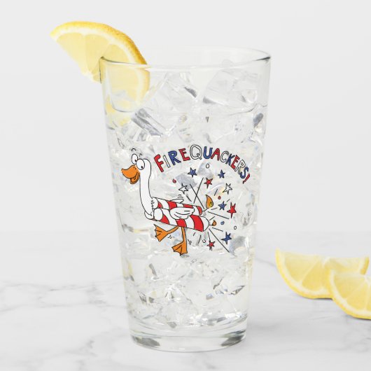 Funny 4e juli Kinder Cartoon Glas (Voorkant ijs)