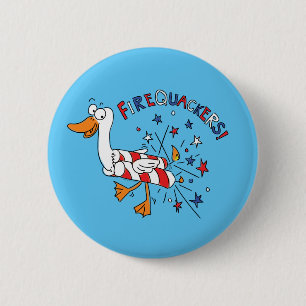 Funny 4e juli Kinder Cartoon Ronde Button 5,7 Cm