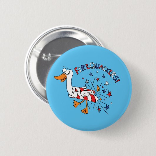 Funny 4e juli Kinder Cartoon Ronde Button 5,7 Cm (Voorkant /achterkant)