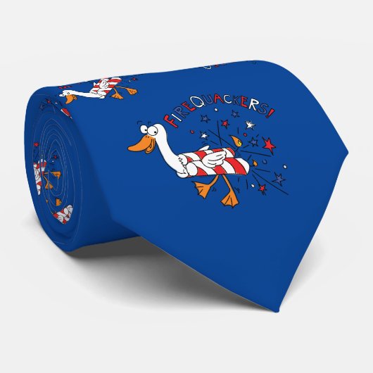 Funny 4e juli Kinder Cartoon Stropdas (Opgerold)