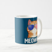 Funny 4e juli Meowica American Flag Cat Lover Koffiemok (Voorkant rechts)