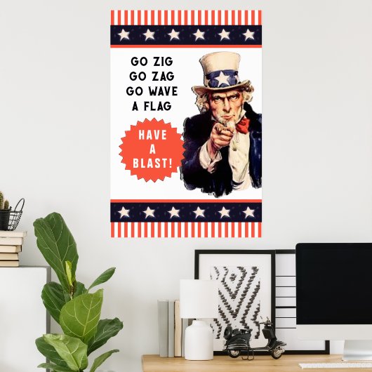 Funny 4e juli poster (Thuiskantoor)