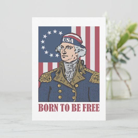 Funny 4e juli Uitnodiging voor feestdag (Staand voorkant)