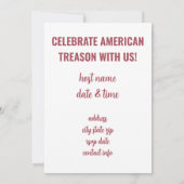 Funny 4e juli Uitnodiging voor feestdag (Achterkant)