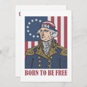 Funny 4e juli Uitnodiging voor feestdag (Voorkant / Achterkant)