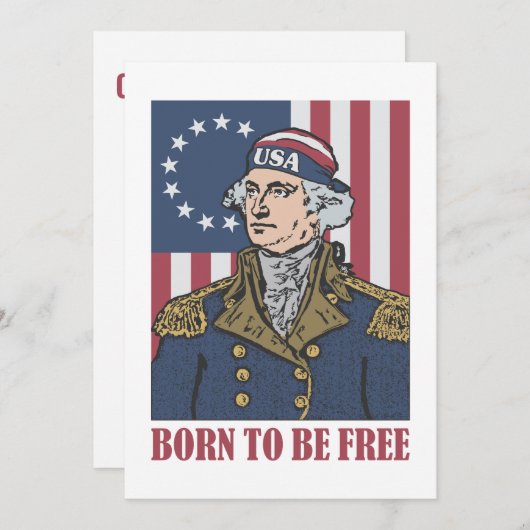 Funny 4e juli Uitnodiging voor feestdag (Voorkant / Achterkant)