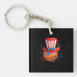 Funny 4e juli voor Basketball Lovers Sleutelhanger