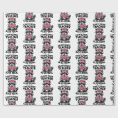 Funny 4th Grade Teacher Also Feral Snarky  Cadeaupapier (Vlak)