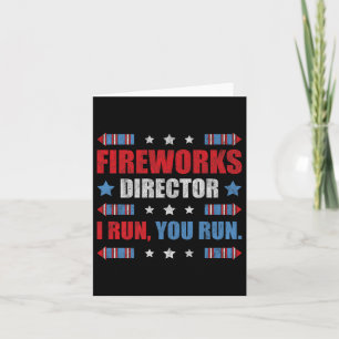 Funny 4th of Juli de Directeur van het Vuurwerk ik Kaart