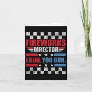 Funny 4th of Juli de Directeur van het Vuurwerk ik Kaart