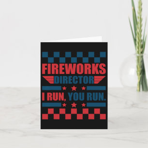 Funny 4th of Juli de Directeur van het Vuurwerk ik Kaart