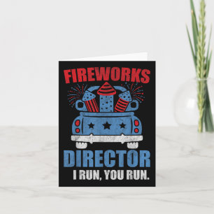 Funny 4th of Juli de Directeur van het Vuurwerk ik Kaart