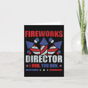 Funny 4th of Juli de Directeur van het Vuurwerk ik Kaart